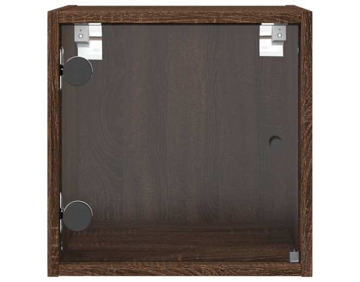 Sonata H Нощно шкафче със стъклена врата кафяв дъб 35x37x35 см