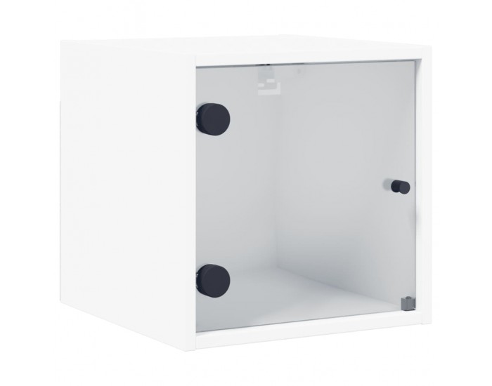Sonata H Нощно шкафче със стъклена врата бяло 35x37x35 см