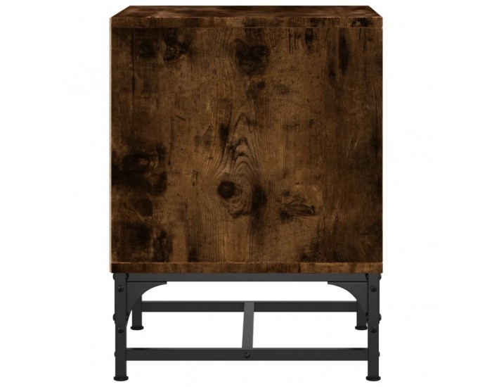 Sonata H Нощни шкафчета със стъклени врати 2 бр опушен дъб 35x37x50 см