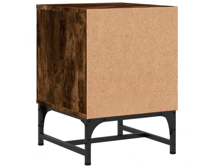 Sonata H Нощни шкафчета със стъклени врати 2 бр опушен дъб 35x37x50 см