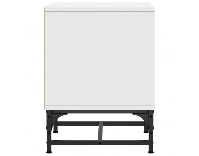 Sonata H Нощни шкафчета със стъклени врати 2 бр бяло 35x37x50 см