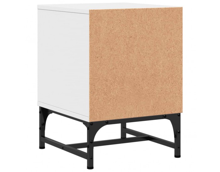 Sonata H Нощни шкафчета със стъклени врати 2 бр бяло 35x37x50 см