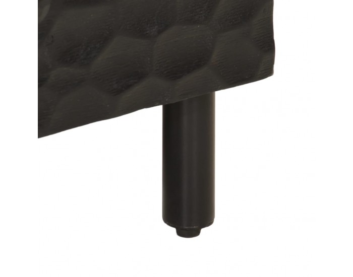 Sonata H Нощно шкафче, черно, 40x33x46 см, мангово дърво масив