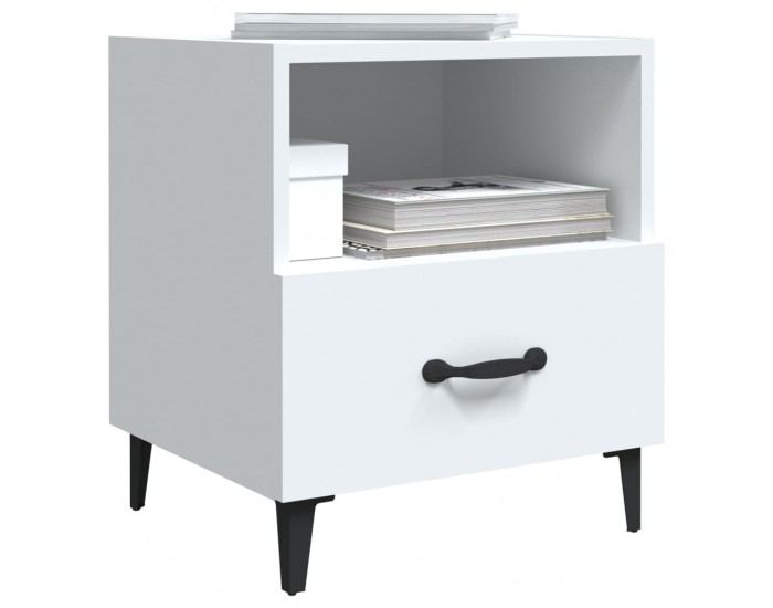 Sonata H Нощни шкафчета, 2 бр, бели, инженерно дърво