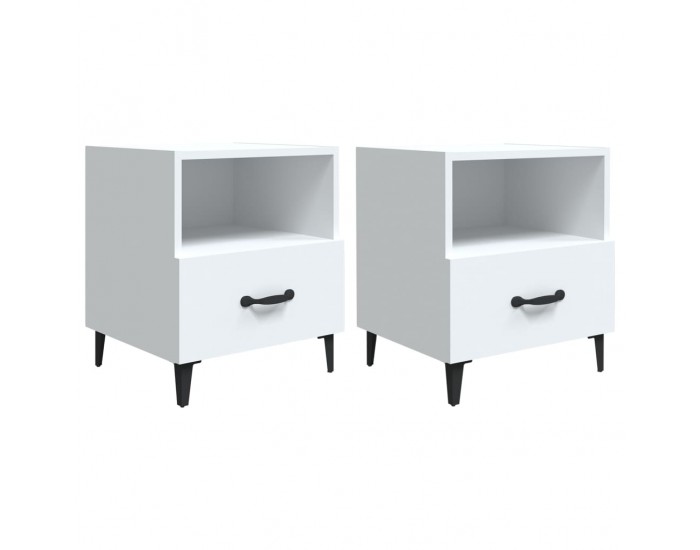 Sonata H Нощни шкафчета, 2 бр, бели, инженерно дърво