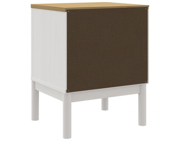 Sonata H Нощно шкафче, бяло, 45x39x57 см, борово дърво масив