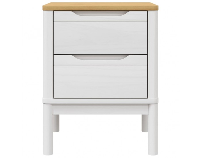 Sonata H Нощно шкафче, бяло, 45x39x57 см, борово дърво масив