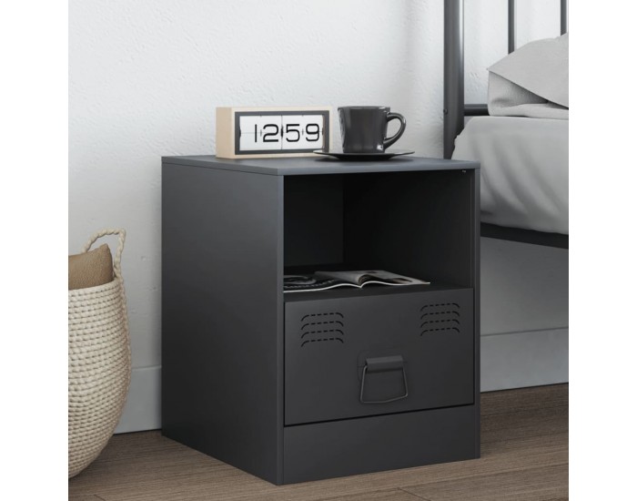 Sonata H Нощно шкафче, антрацит, 34,5x39х44 см, стомана