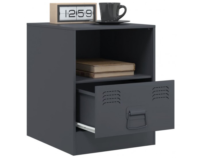 Sonata H Нощно шкафче, антрацит, 34,5x39х44 см, стомана
