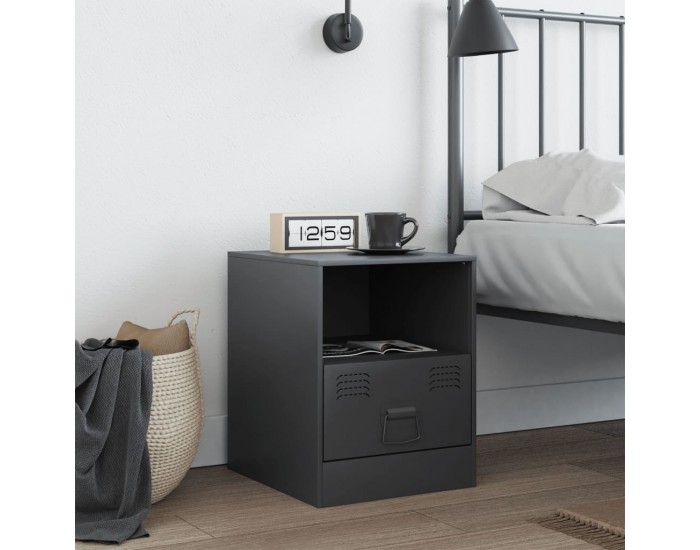 Sonata H Нощно шкафче, антрацит, 34,5x39х44 см, стомана