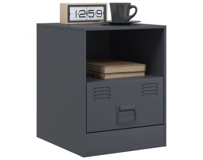 Sonata H Нощно шкафче, антрацит, 34,5x39х44 см, стомана