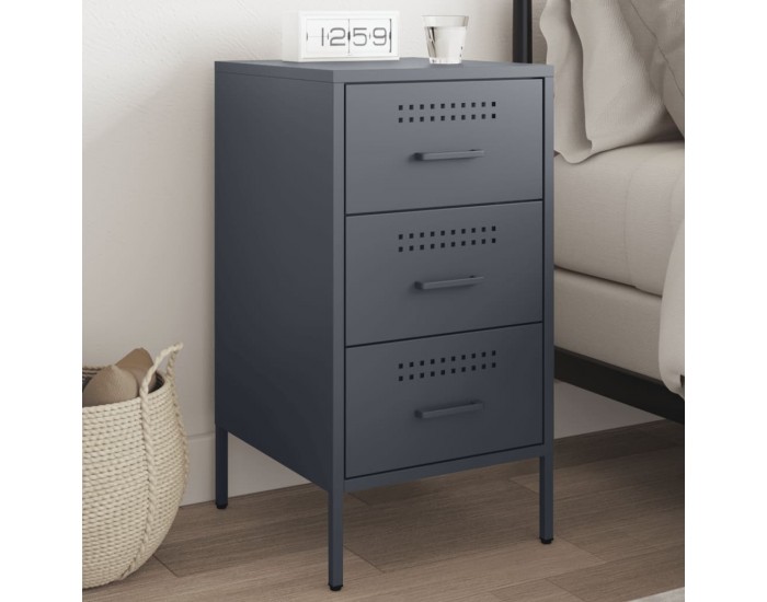 Sonata H Нощно шкафче, антрацит, 36x39x68 см, стомана