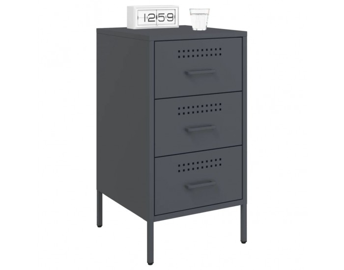 Sonata H Нощно шкафче, антрацит, 36x39x68 см, стомана