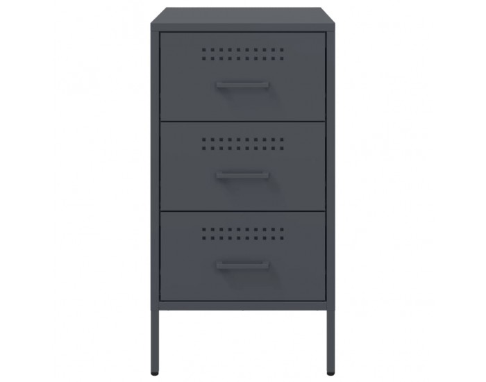 Sonata H Нощно шкафче, антрацит, 36x39x68 см, стомана