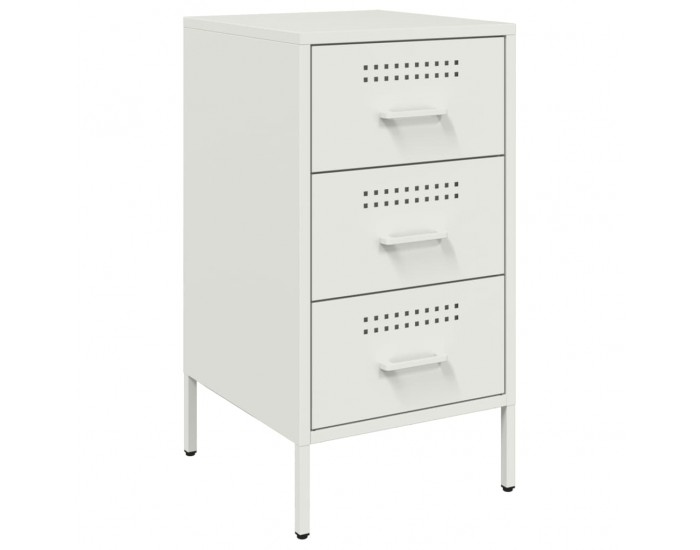 Sonata H Нощни шкафчета, 2 бр, бели, 36x39x68 см, стомана