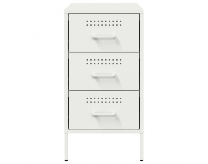 Sonata H Нощни шкафчета, 2 бр, бели, 36x39x68 см, стомана