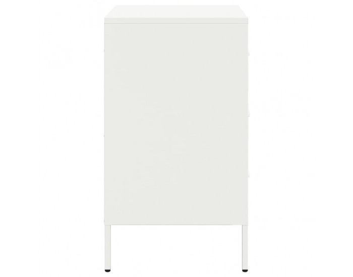 Sonata H Нощни шкафчета, 2 бр, бели, 36x39x68 см, стомана