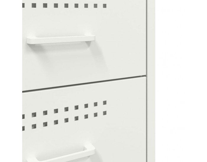 Sonata H Нощни шкафчета, 2 бр, бели, 36x39x68 см, стомана