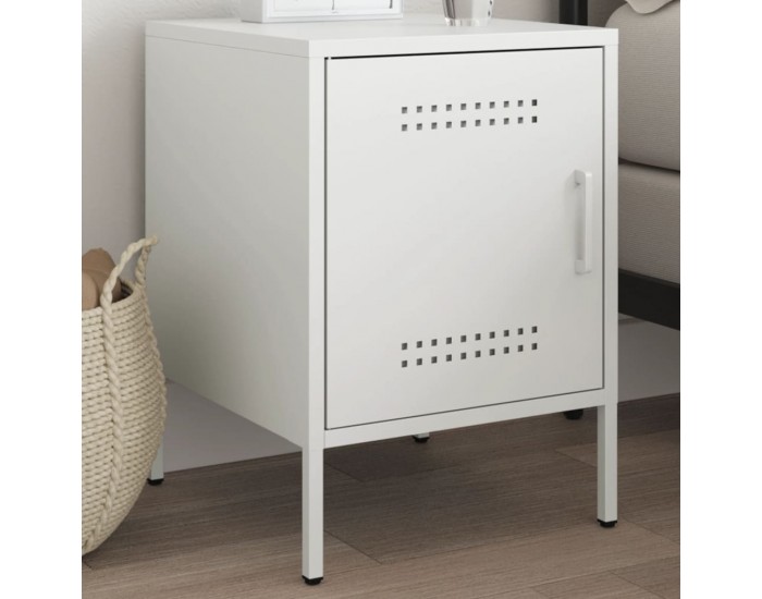 Sonata H Нощно шкафче, бяло, 36x39x50,5 см, стомана