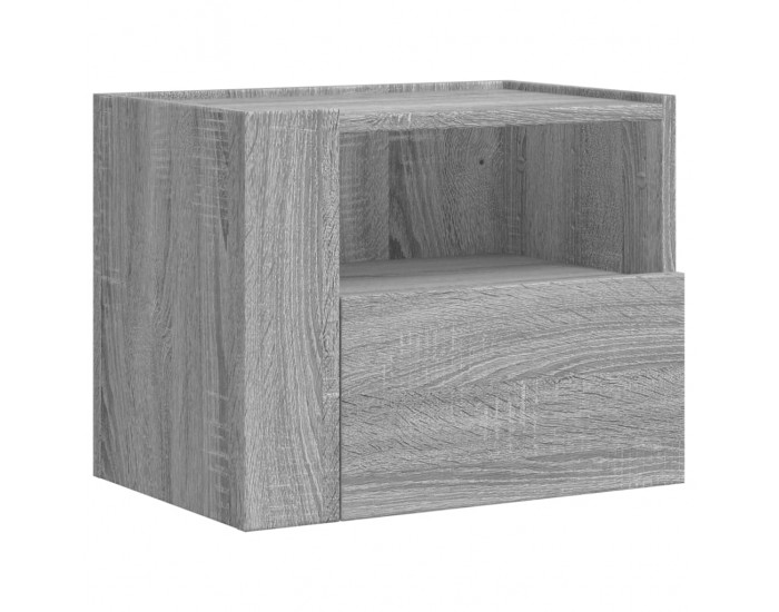 Sonata H Нощно шкафче за стенен монтаж, сив сонома, 45x30x35 см