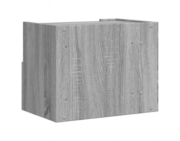 Sonata H Нощно шкафче за стенен монтаж, сив сонома, 45x30x35 см