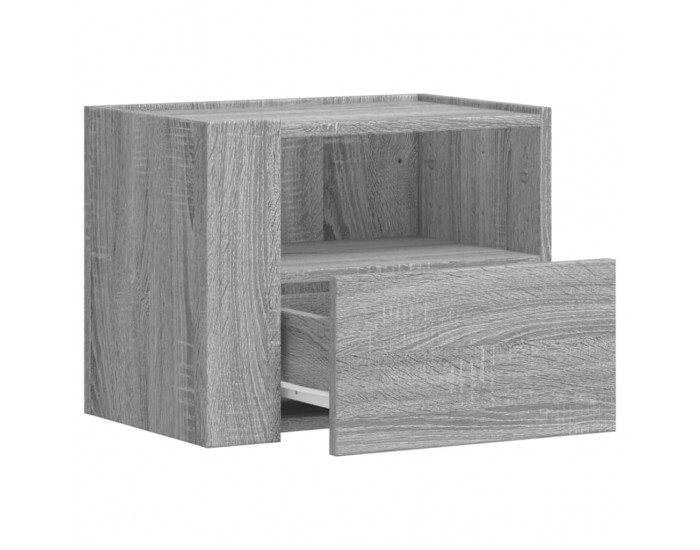 Sonata H Нощно шкафче за стенен монтаж, сив сонома, 45x30x35 см