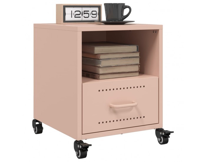 Sonata H Нощни шкафчета, 2 бр, розови, 36x39x43,5 см, стомана