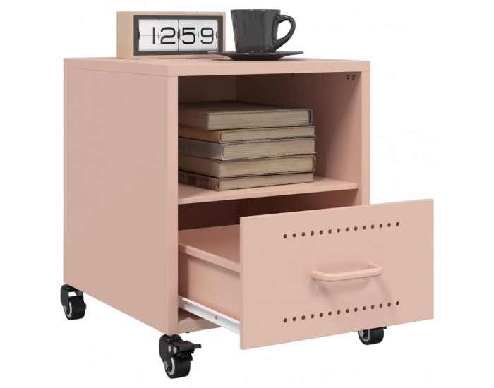 Sonata H Нощни шкафчета, 2 бр, розови, 36x39x43,5 см, стомана