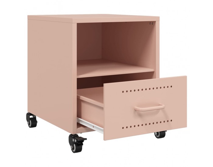 Sonata H Нощни шкафчета, 2 бр, розови, 36x39x43,5 см, стомана