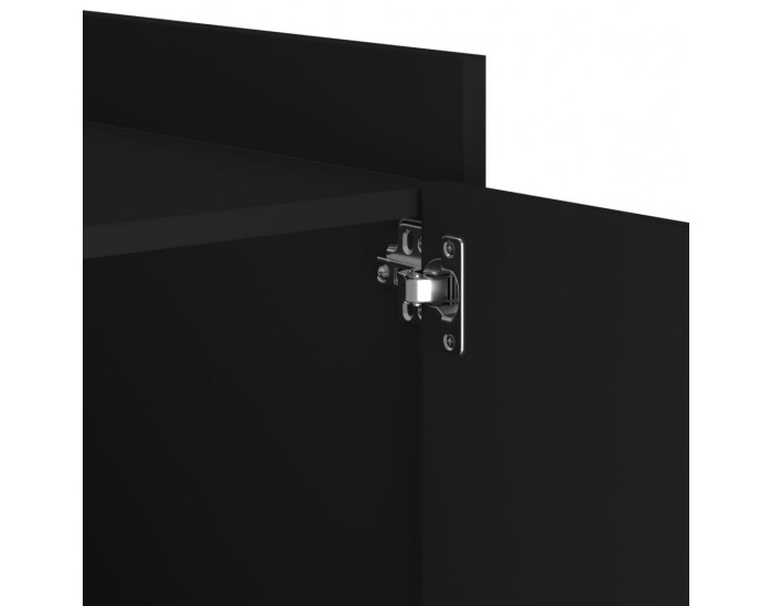 Sonata H Нощно шкафче, черно, 45x50x50 см, инженерно дърво