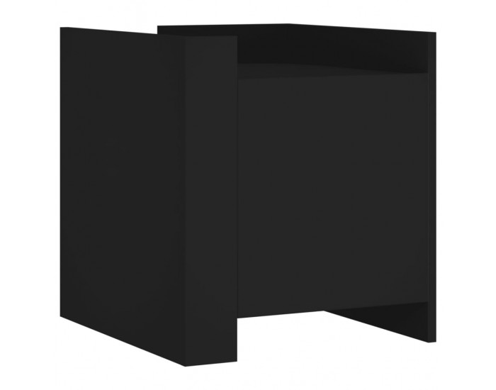 Sonata H Нощно шкафче, черно, 45x50x50 см, инженерно дърво