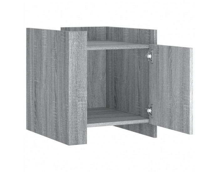 Sonata H Нощно шкафче, сив сонома, 45x50x50 см, инженерно дърво