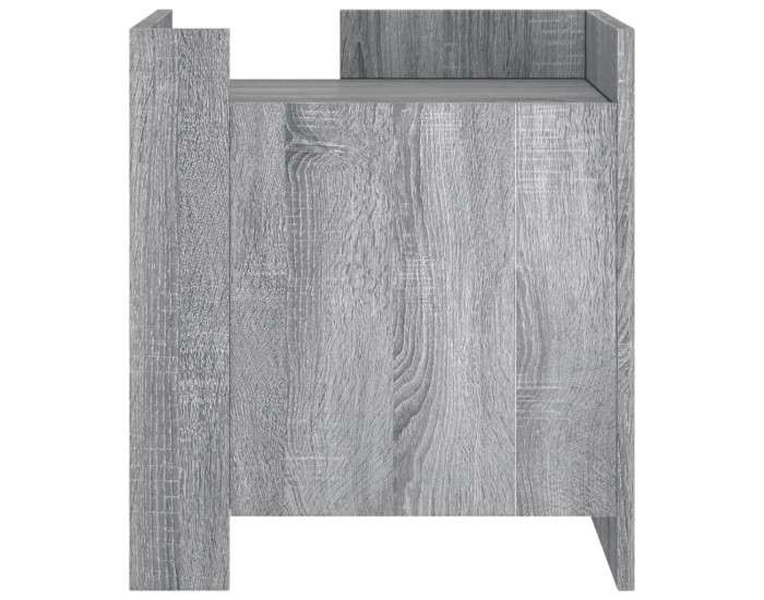 Sonata H Нощно шкафче, сив сонома, 45x50x50 см, инженерно дърво