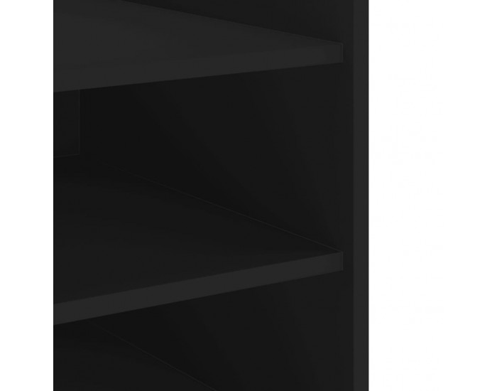 Sonata H Нощно шкафче, черно, 45x50x50 см, инженерно дърво