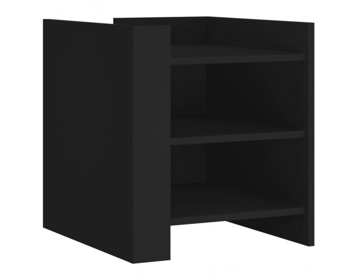 Sonata H Нощно шкафче, черно, 45x50x50 см, инженерно дърво