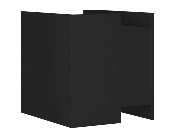 Sonata H Нощно шкафче, черно, 45x50x50 см, инженерно дърво