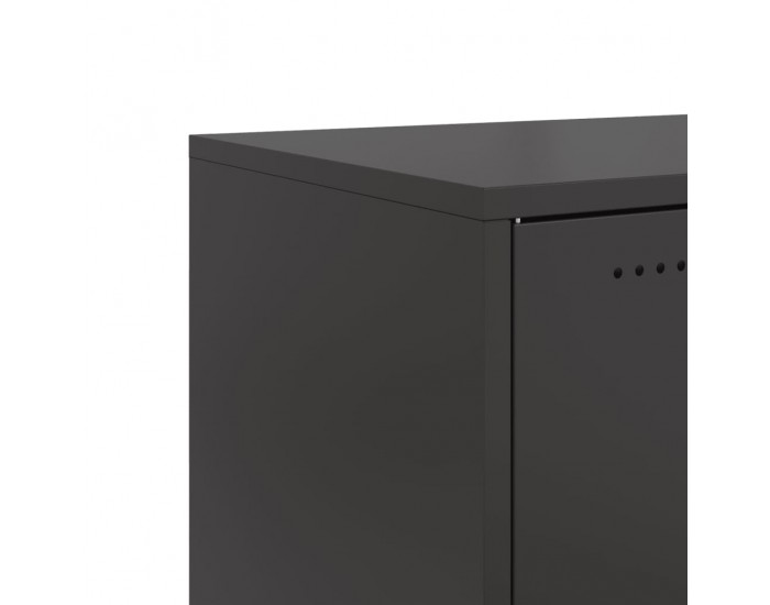 Sonata H Нощно шкафче, черно, 36x39x43,5 см, стомана