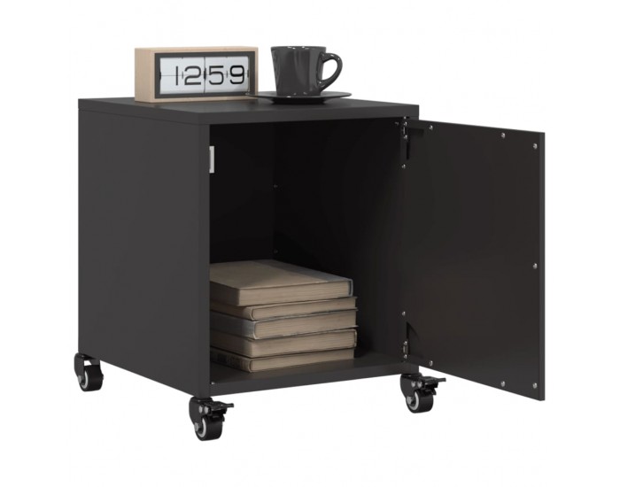 Sonata H Нощно шкафче, черно, 36x39x43,5 см, стомана