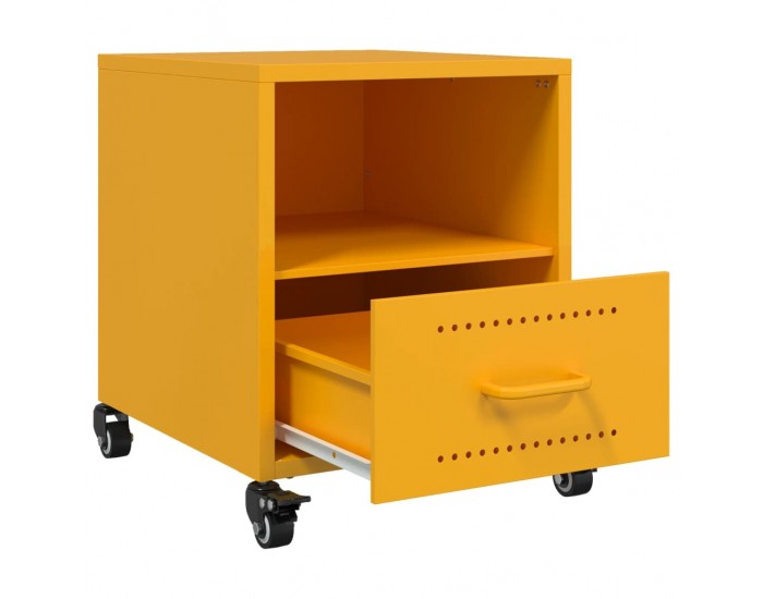 Sonata H Нощни шкафчета 2 бр горчица жълто 36x39x43,5 см стомана