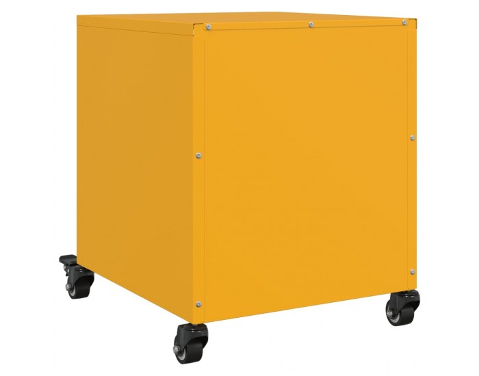 Sonata H Нощни шкафчета 2 бр горчица жълто 36x39x43,5 см стомана