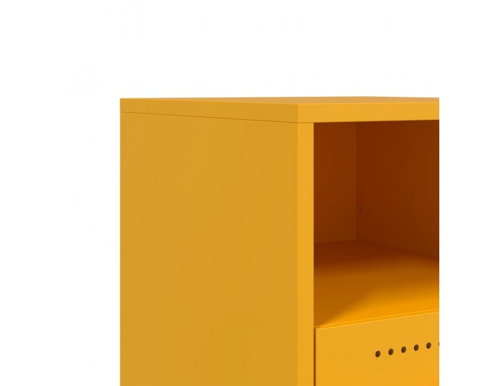 Sonata H Нощни шкафчета 2 бр горчица жълто 36x39x43,5 см стомана
