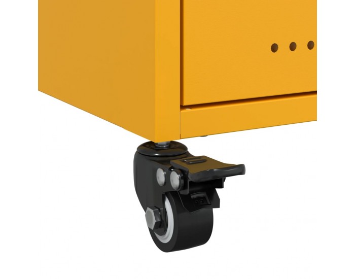 Sonata H Нощни шкафчета 2 бр горчица жълто 36x39x43,5 см стомана