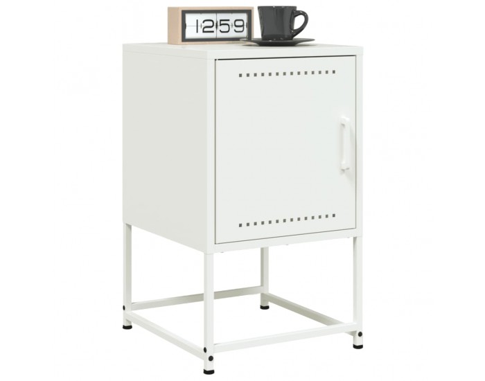 Sonata H Нощни шкафчета 2 бр бели 36x39x60,5 см стомана