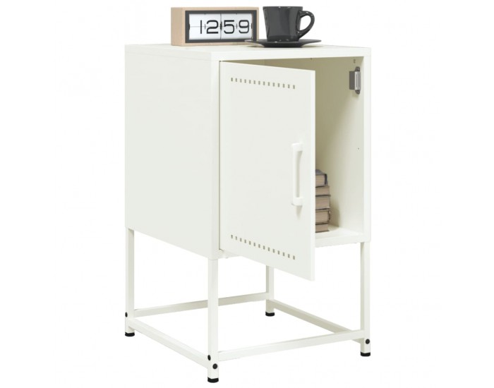 Sonata H Нощни шкафчета 2 бр бели 36x39x60,5 см стомана