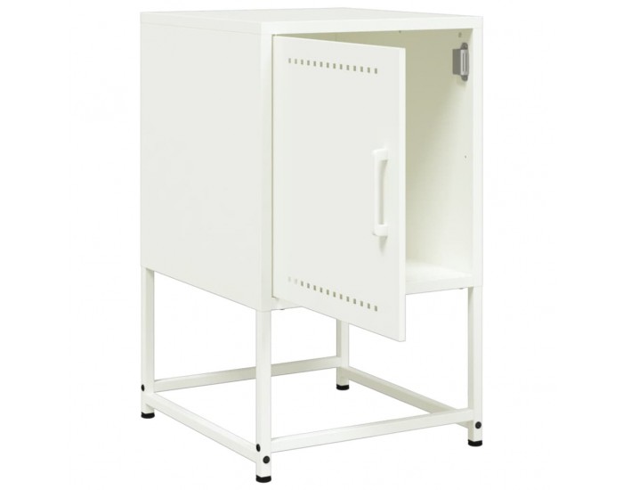 Sonata H Нощни шкафчета 2 бр бели 36x39x60,5 см стомана