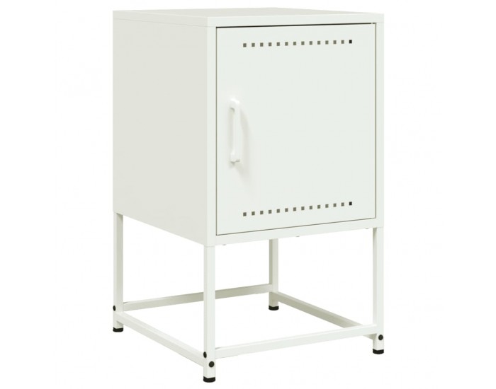 Sonata H Нощни шкафчета 2 бр бели 36x39x60,5 см стомана