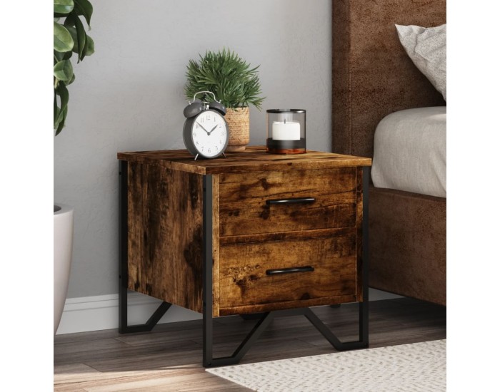 Sonata H Нощно шкафче, опушен дъб, 40x41x40 см, инженерно дърво