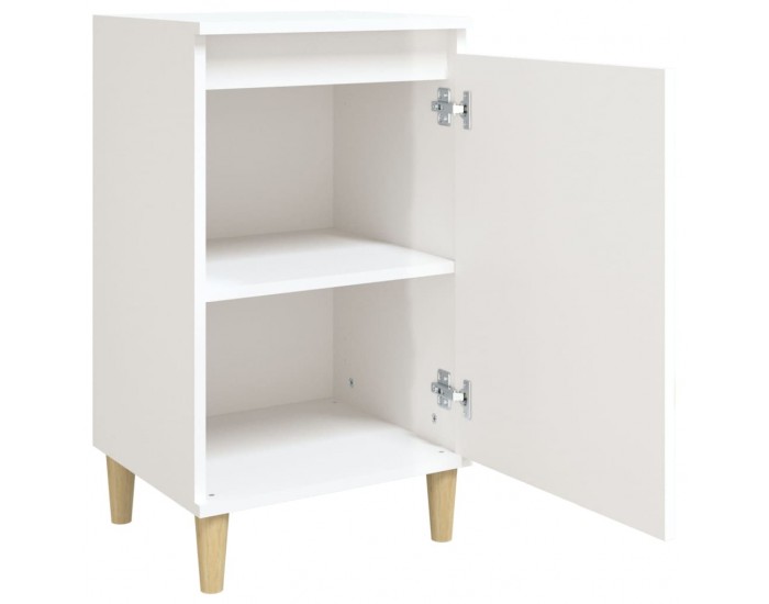 Sonata H Нощно шкафче, бял гланц, 40x35x70 см, инженерно дърво