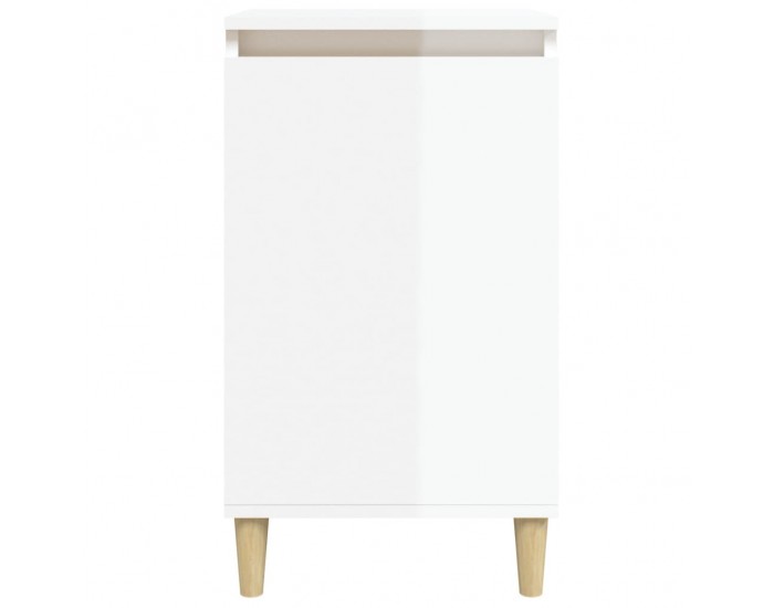 Sonata H Нощно шкафче, бял гланц, 40x35x70 см, инженерно дърво