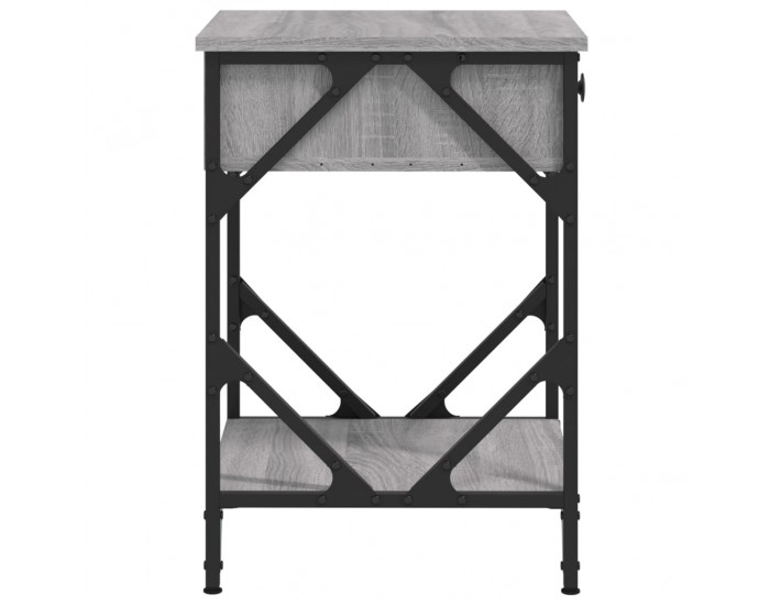 Sonata H Нощно шкафче, сив сонома, 40x42x60 см, инженерно дърво